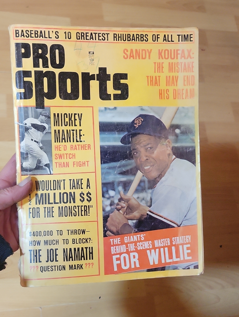 1965 Pro Sports Magazine - willie mays, joe Namath, micky mantle